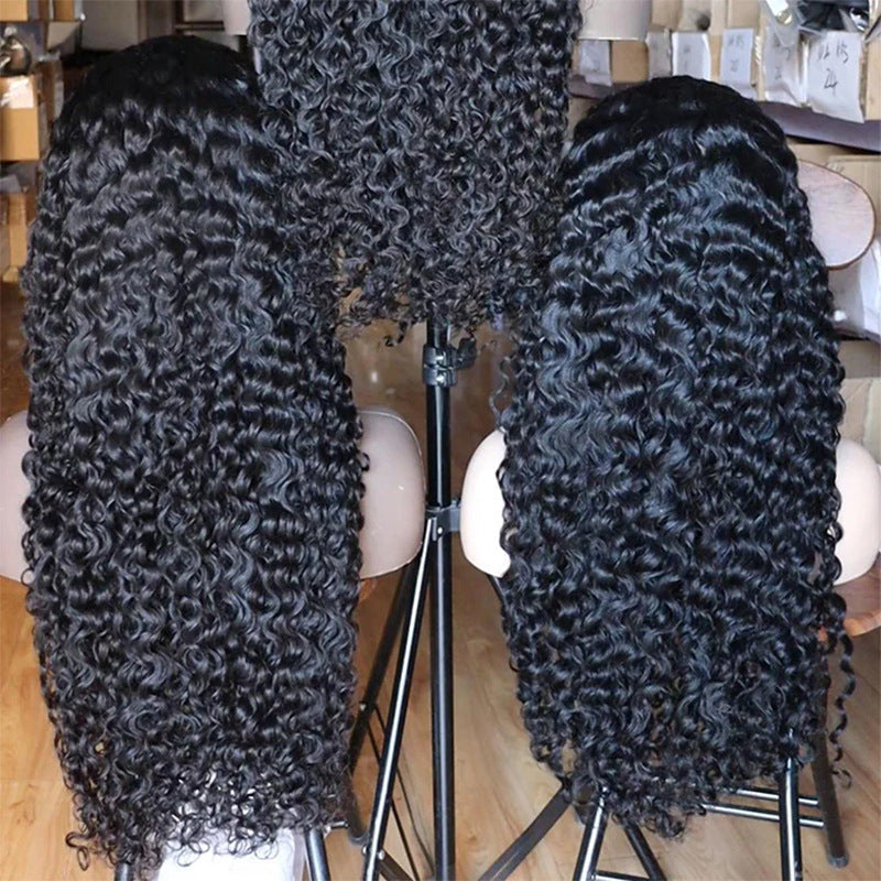 Burmese Curly Glueless Wig Human Hair SDD