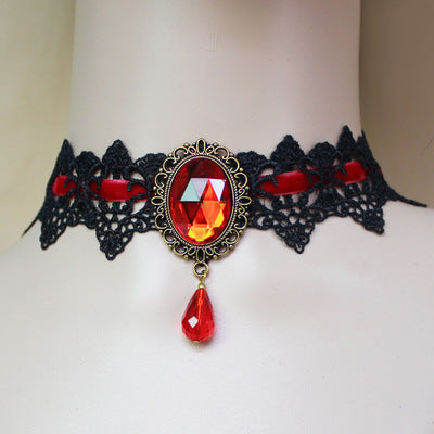 Lace Crystal Necklace Pendant