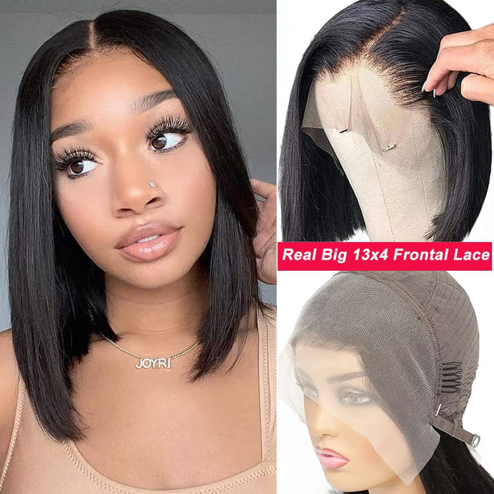 Lace Wig Natural Color Free-parting Short And Straight