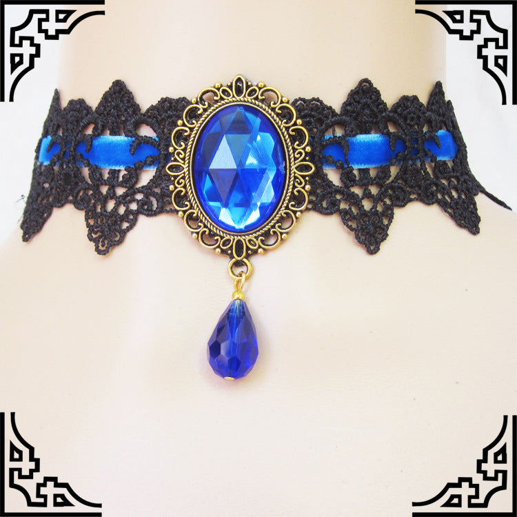 Lace Crystal Necklace Pendant