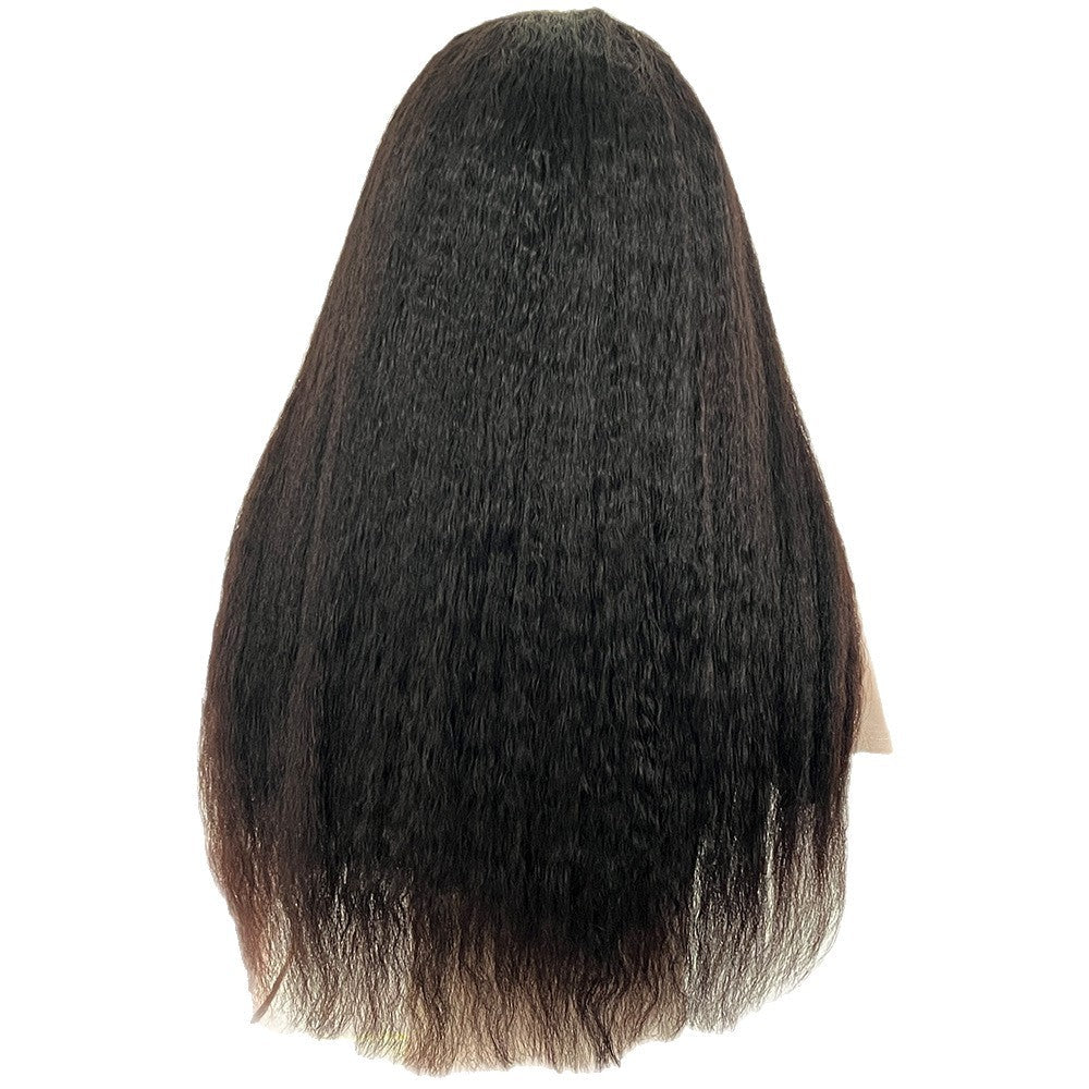 Womens Natural-color Human Hair Wig