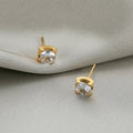 Simple Four-claw Single Diamond Pendant Female Temperament Titanium Steel Necklace