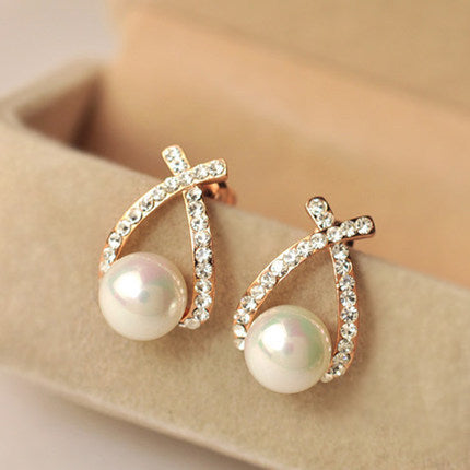 Summer Women's Earrings 925 Silver Needle Pearl Earrings