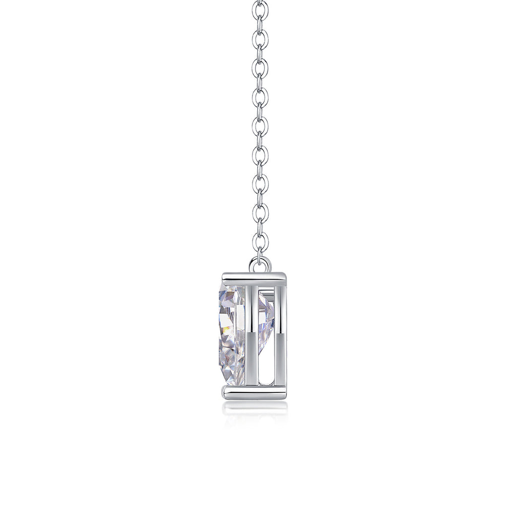 1Water Drop - Fashionable Jewelry Pendant Set With Moissanite S925 Sterling Silver And Platinum-plated Diamond, Moissanite Silver Jewelry Prohibit Tk Sales