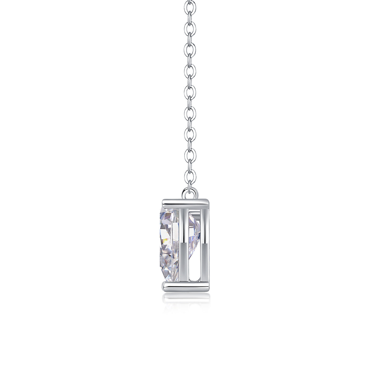 1Water Drop - Fashionable Jewelry Pendant Set With Moissanite S925 Sterling Silver And Platinum-plated Diamond, Moissanite Silver Jewelry Prohibit Tk Sales