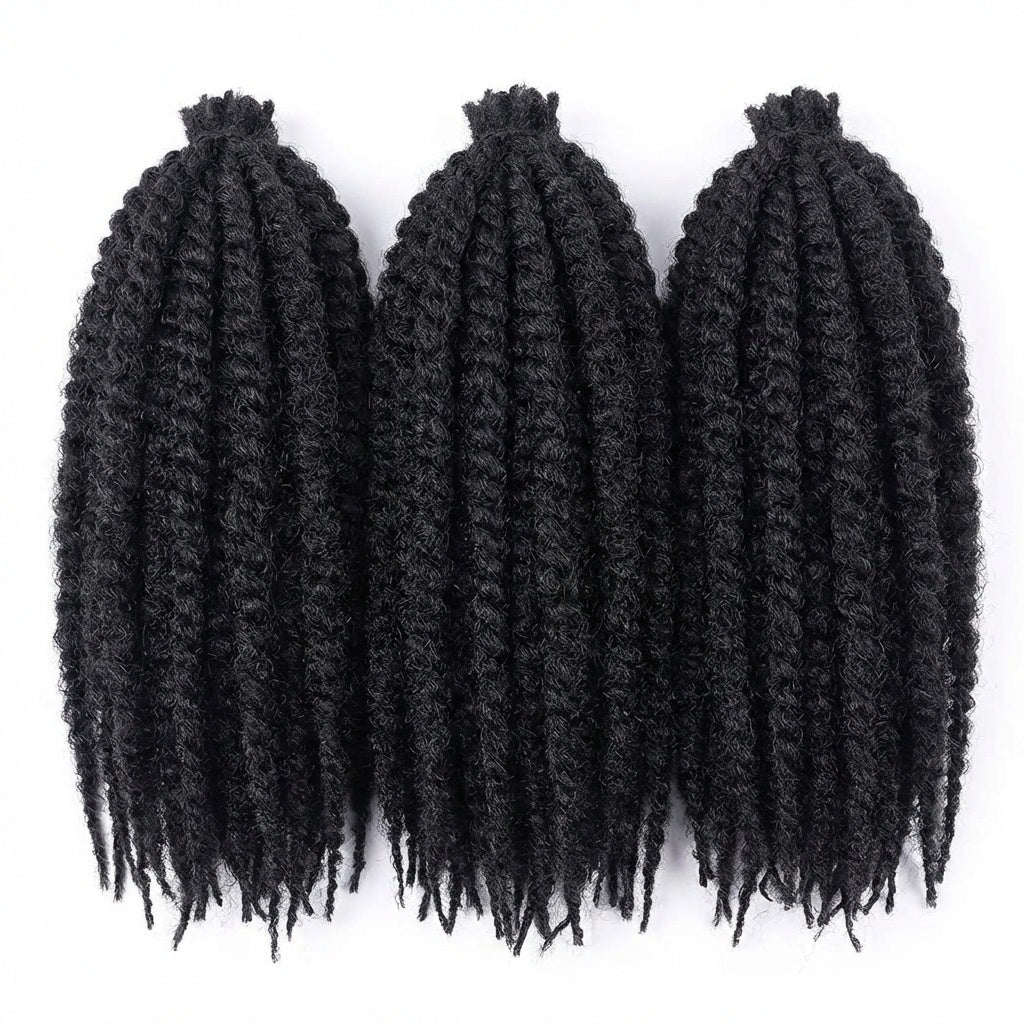 22 Inch Soft Springy Afro Twist Hair Pre-Separated Spring TwistFor Soft Faux Locs Crochet Synthetic Hair Extensio Syntheticwigs N For Women Curly Hair Wig Ready To Wear 3in1 Half WigSynthetic Wigs