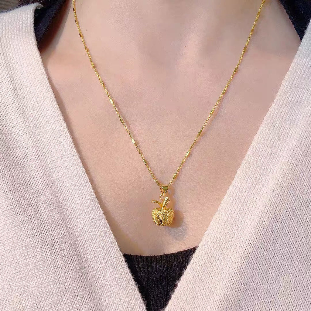 Alloy Necklace Sparkling Pendant Necklace