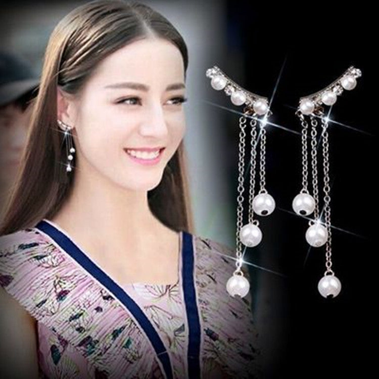 Summer Women's Earrings 925 Silver Needle Pearl Earrings