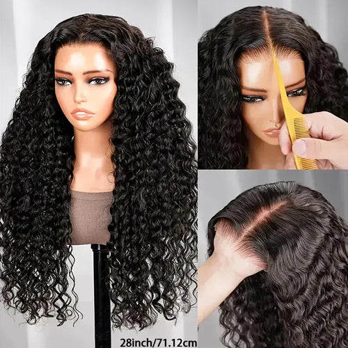 40 42 Inch Deep Curly Wave Human Hair Wigs 13x4 13x6 HD Lace Frontal Wigs Glueless 5x5 Closure 3 Seconds To Wear For Beginners