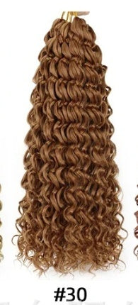 Small-loop Water-wave Crochet Hair Wig For Women