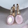 Oval Moonstone  Earrings Crystal Earrings Earrings