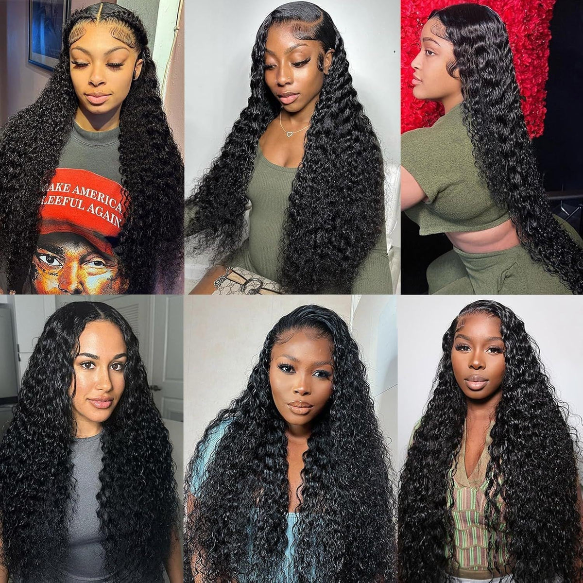 Deep Wave Lace Front Wig For Women